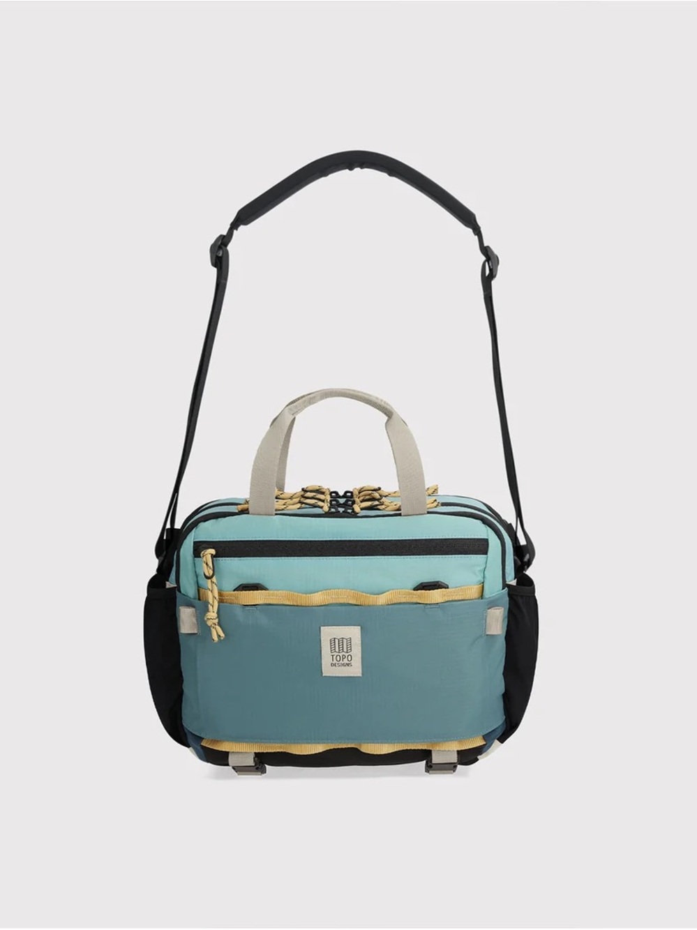 Topo Designs Mountain Travel Messenger Bag - Teal, Black and Yellow